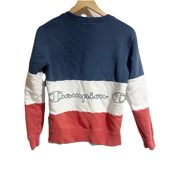 90s Vintage Champion Red White And Blue Crew Neck Sweatshirt Women's Small - Picture 3 of 3